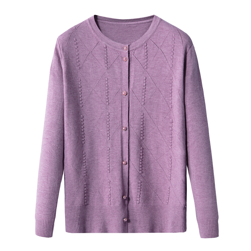 중년 및 노인 여성 스웨터 2020 새로운 봄과 가을 어머니의 착용 니트 스웨터 카디건 바닥 셔츠 재킷 L29